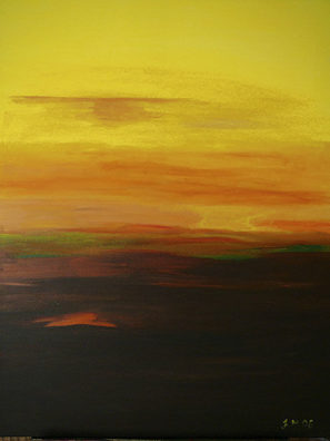 Moderní abstraktní obraz Jane H . z cyklu "Osobní obrazy" - Uzemnění v N.Y.